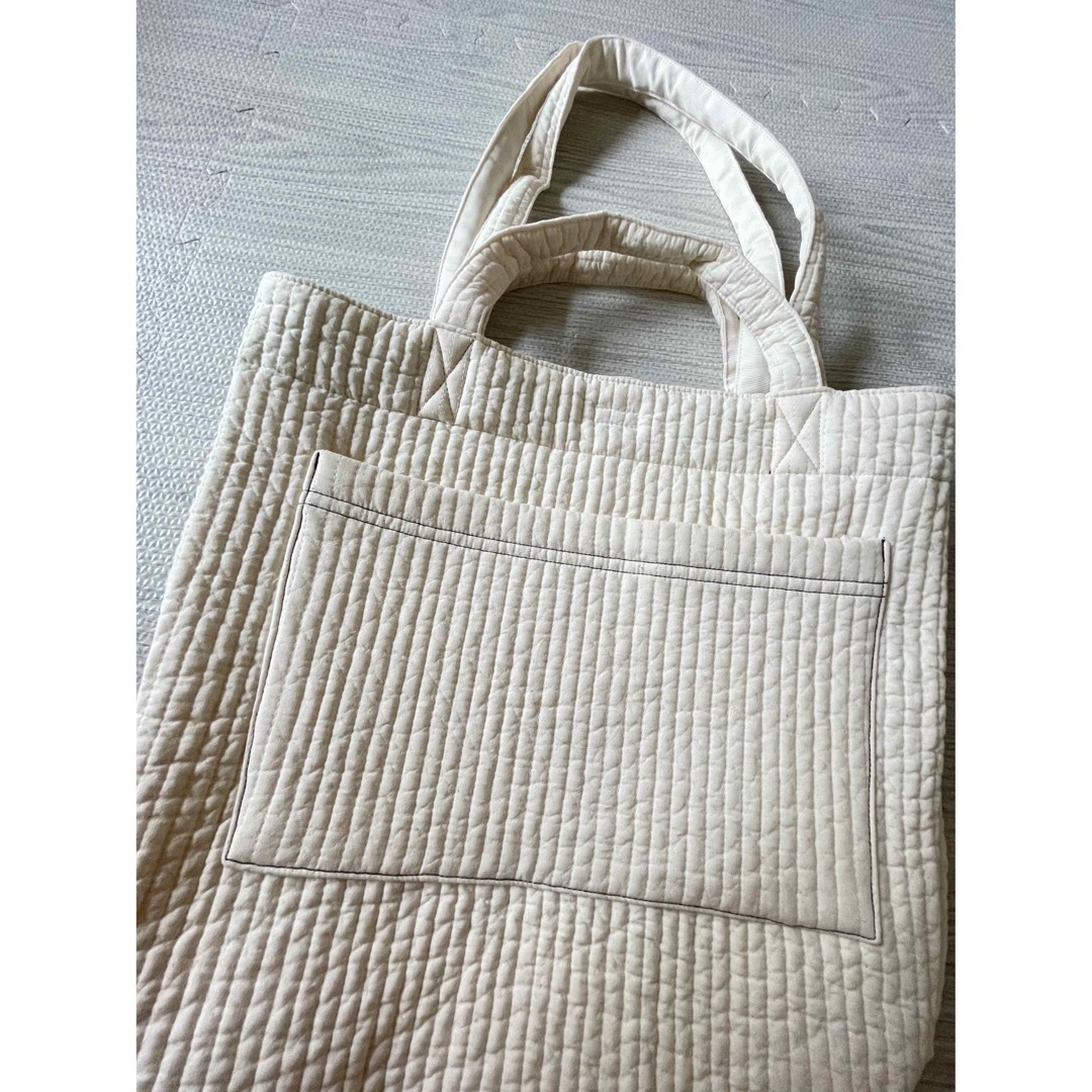 gypsohila picnic bag(M)ホワイト リボンバッグ 5