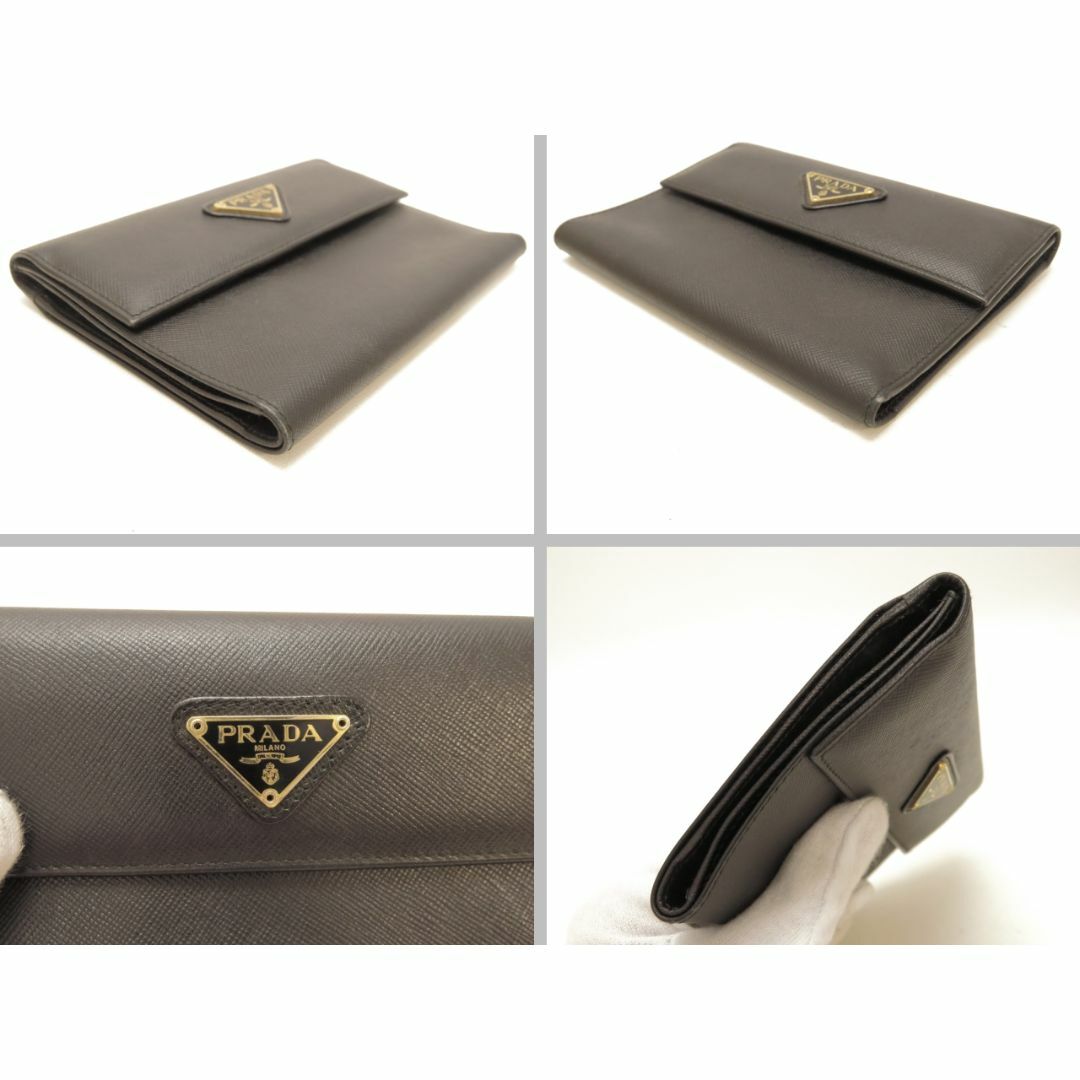 PRADA(プラダ)のプラダ　サフィアーノ　三つ折り財布　黒　ブラック系　PRADA　18668905 レディースのファッション小物(財布)の商品写真