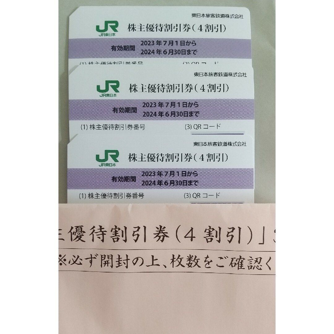 JR東日本株主優待券　3枚セット　2023 | フリマアプリ ラクマ