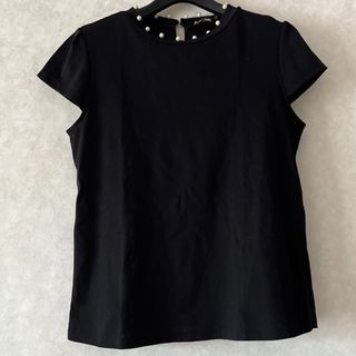 トッカ(TOCCA)のTOCCA カットソー　M パール　BLACK(カットソー(半袖/袖なし))