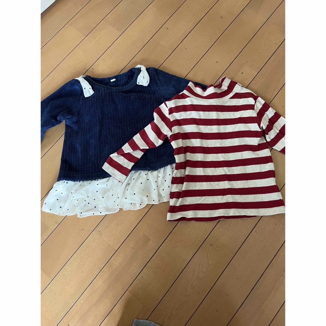 子供服　秋冬　保育園着　キッズ キッズ/ベビー/マタニティのキッズ服女の子用(90cm~)(Tシャツ/カットソー)の商品写真