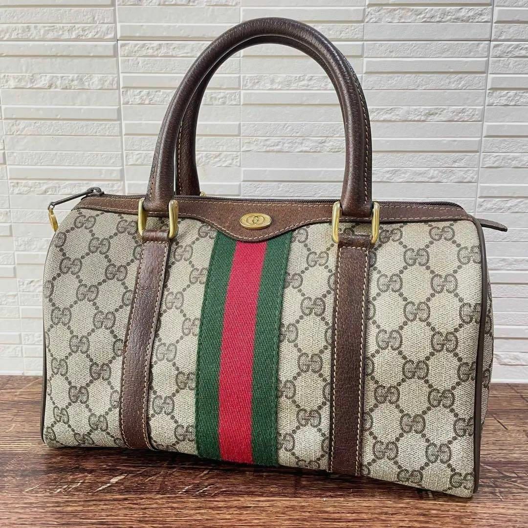 Gucci - オールド グッチ シェリーライン GG ミニボストン ハンド