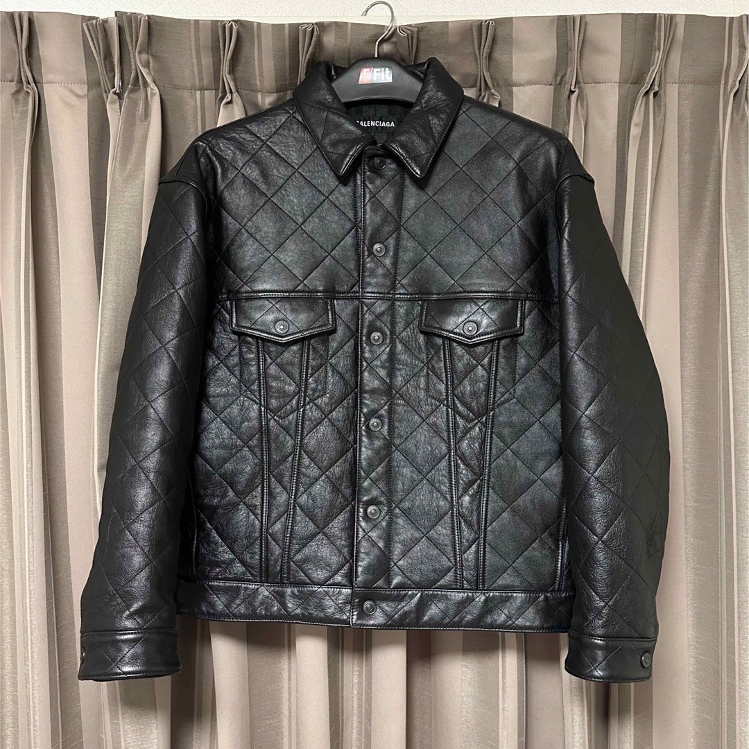 BALENCIAGA バレンシアガ レザートラッカージャケット 44 | フリマアプリ ラクマ