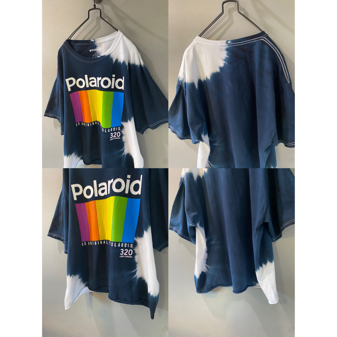 ビンテージ polaroid 虹 レインボー ビックサイズ L Tシャツ