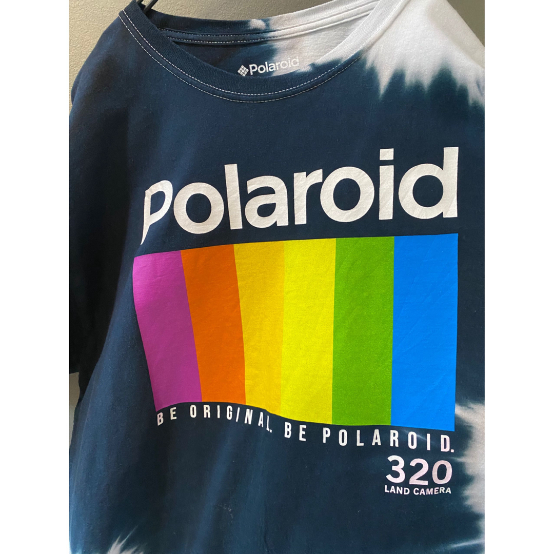 ビンテージ polaroid 虹 レインボー ビックサイズ L Tシャツ 3