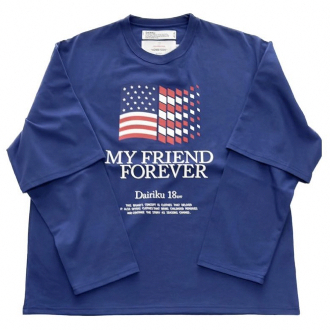 dairiku borabora別注 レイヤードロンT homekids ブルー メンズのトップス(Tシャツ/カットソー(七分/長袖))の商品写真