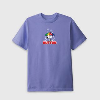 バター グッズ × ピーナッツ スヌーピー Tシャツ トップス パープル(Tシャツ/カットソー(半袖/袖なし))