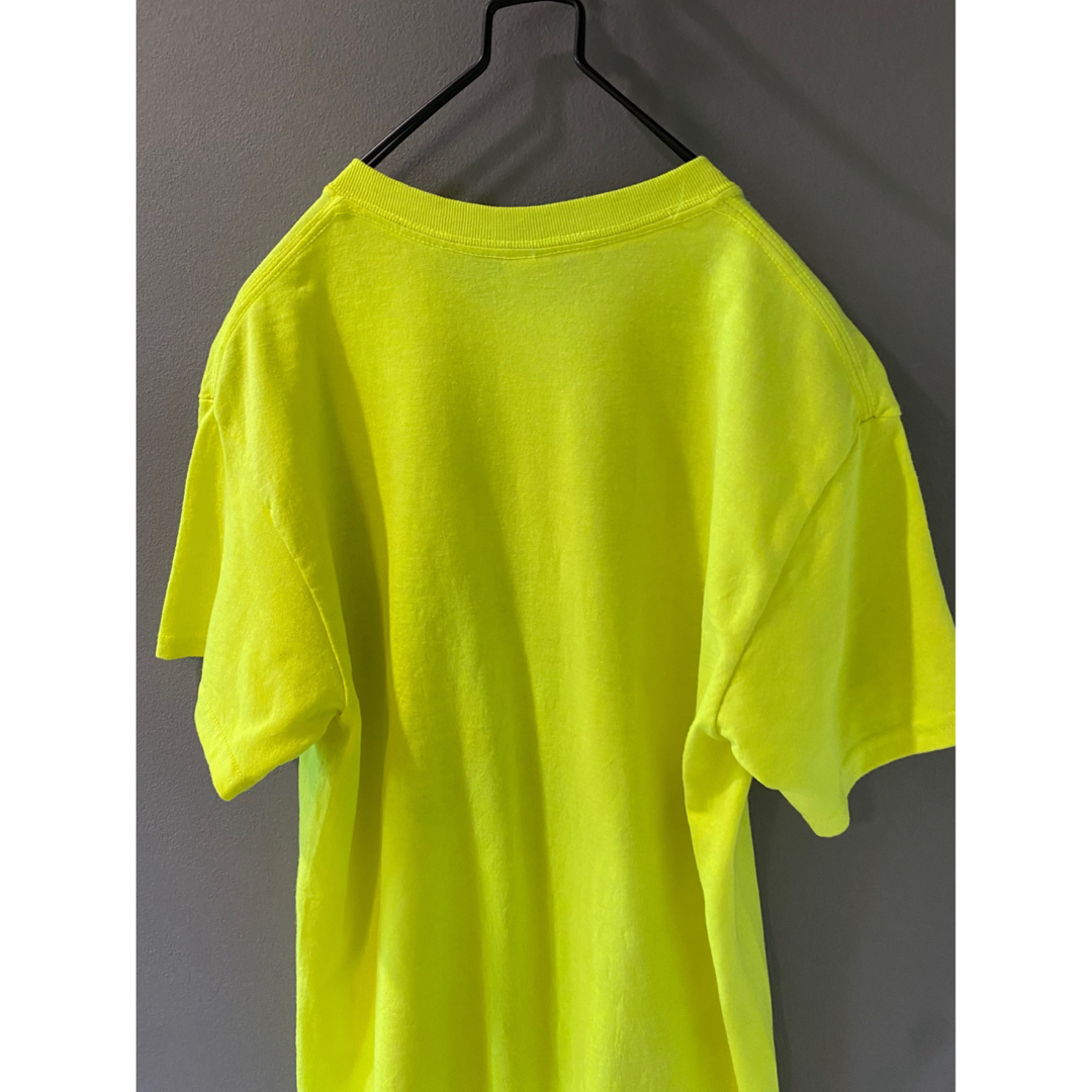 古着 ビンテージ 蛍光 イエロー シンプル プリント Tシャツ  デザイン 美品 レディースのトップス(Tシャツ(半袖/袖なし))の商品写真
