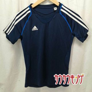 アディダス(adidas)のアディダス プラシャツ 半袖シャツ/Tシャツ スポーツウェア M ネイビー レディース(その他)