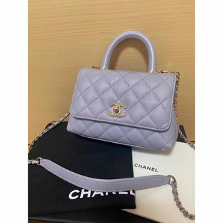 シャネル(CHANEL)のCHANEL  ココハンドル　XXS ライトパープル　美品(ショルダーバッグ)