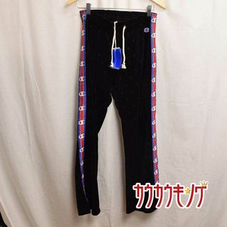 チャンピオン(Champion)の【未使用】チャンピオン Women Velour Flared Sweatpants スウェットパンツ ロングパンツ S ブラック KL001 ダンス/フィットネス/スポーツ(その他)