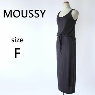 マウジー(moussy)のマウジー MOUSSY Iライン ノースリーブワンピース ウエストマーク ゴム紐(ロングワンピース/マキシワンピース)