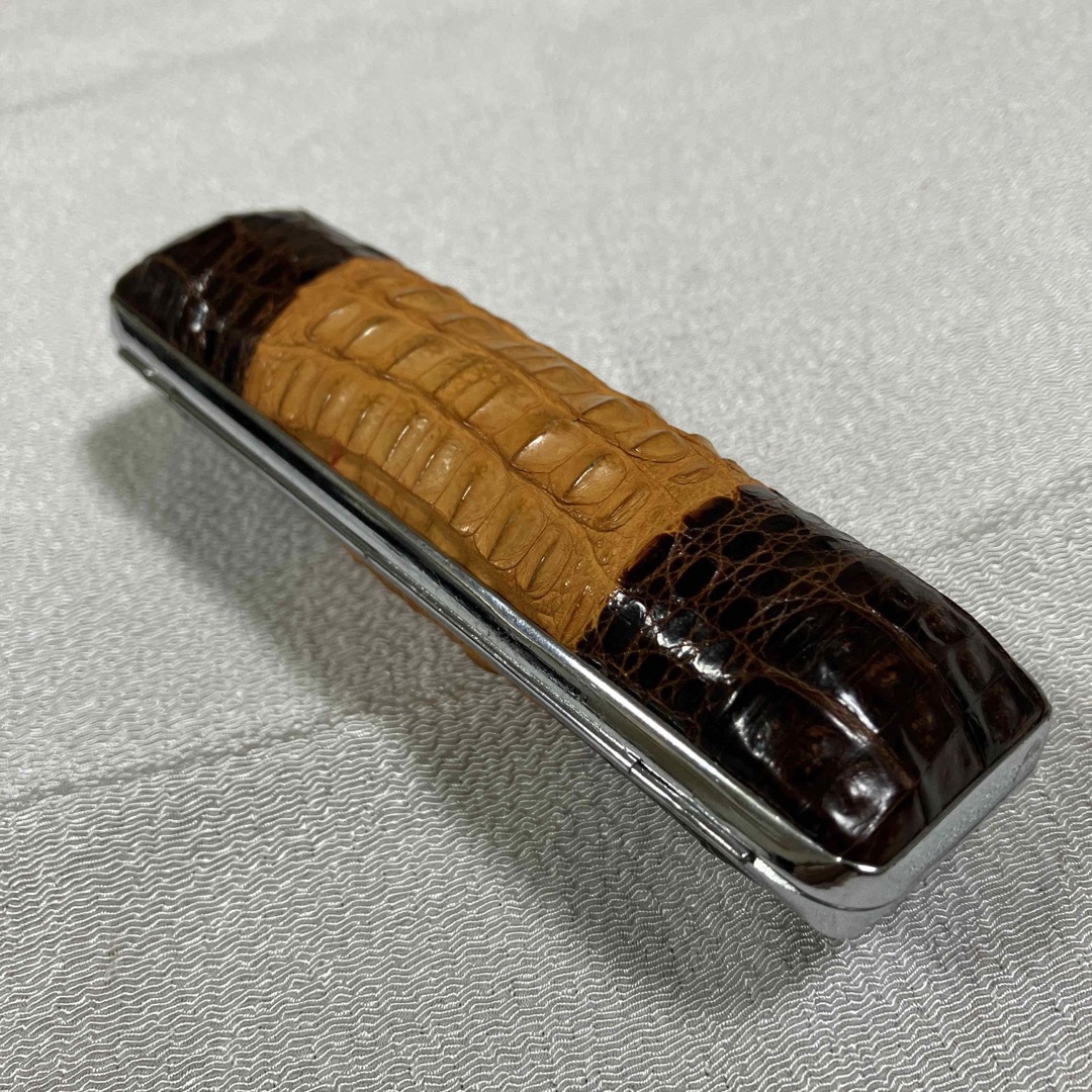 大きなサイズの印鑑ケース 18×75mm 脊ワニ皮