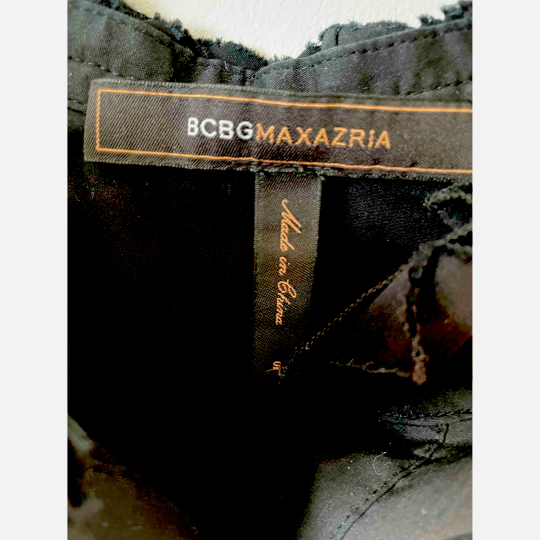 BCBGMAXAZRIA(ビーシービージーマックスアズリア)のBCBG MAXAZRIA ノースリーブシャツ　黒 レディースのトップス(シャツ/ブラウス(半袖/袖なし))の商品写真