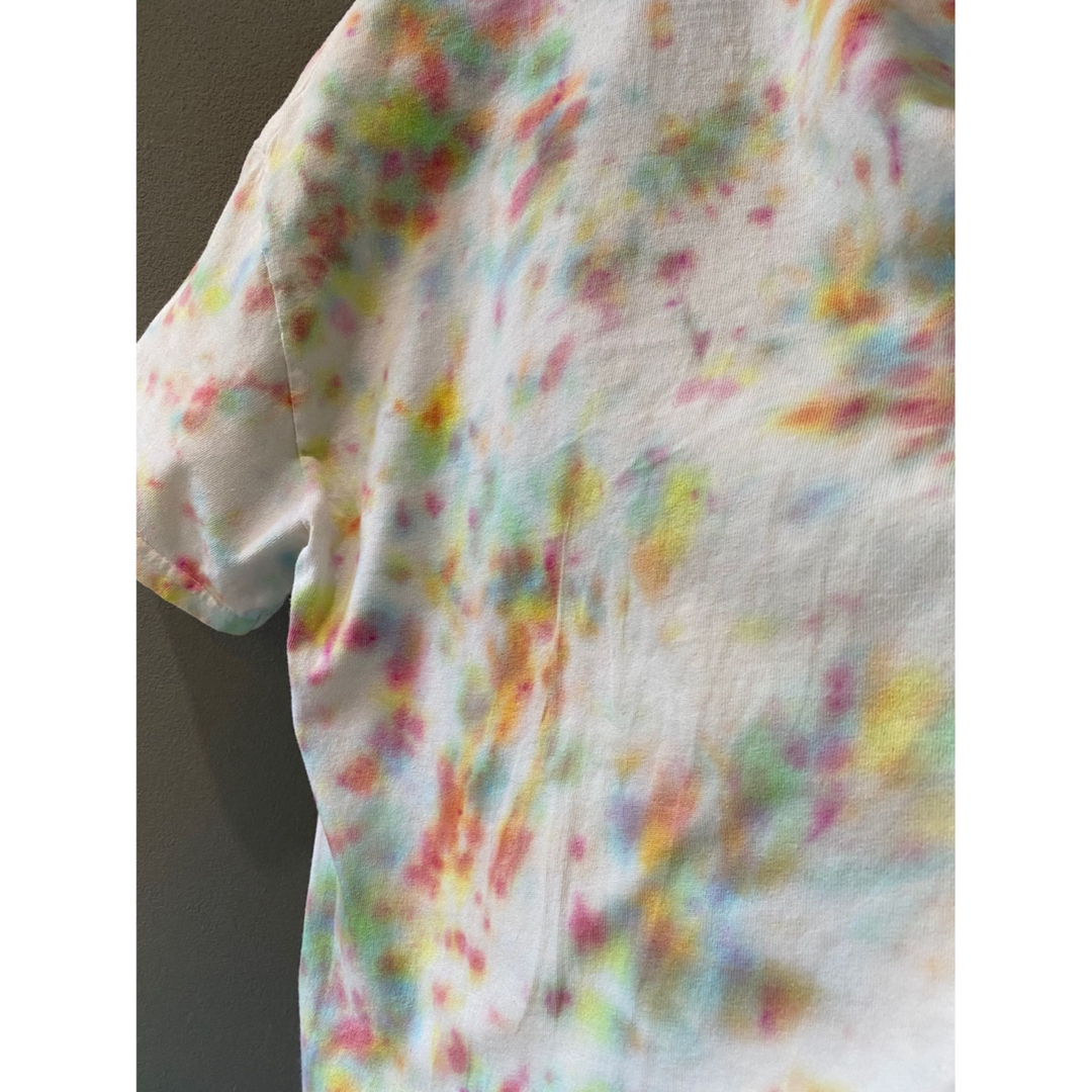 古着 ビンテージ タイダイ染 Tシャツ 毒 マーブル模様 ケミカルトランス美品 レディースのトップス(Tシャツ(半袖/袖なし))の商品写真