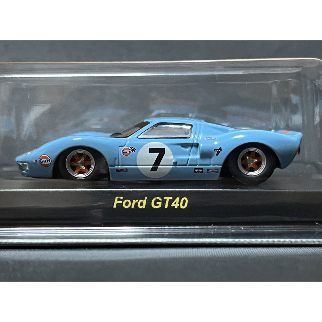 京商 1/64 USA2 FORD GT40 フォード ライトブルー #7