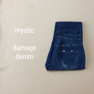 ミスティック(mystic)の美品mistic ミスティック ダメージデニムパンツ　427(デニム/ジーンズ)