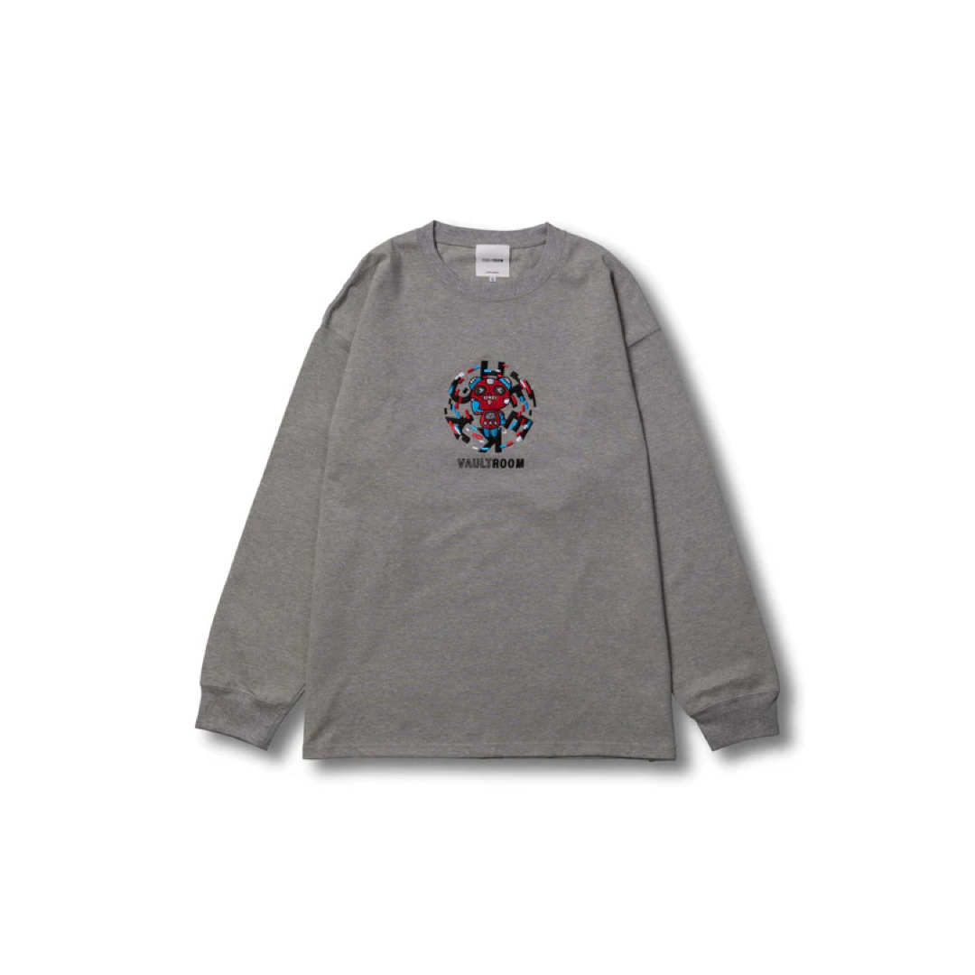 vaultroom VR × CHEEKY BIG L/S TEE / GRY