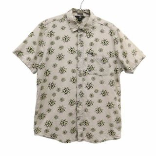 ボルコム(volcom)のボルコム 花柄 半袖 シャツ M ベージュ系 VOLCOM レギュラーカラー メンズ 【中古】  【230805】 メール便可(シャツ)