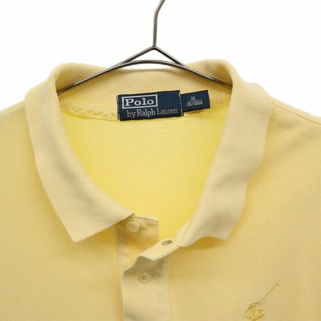 POLO RALPH LAUREN - ポロラルフローレン ロゴ刺繍 半袖 ポロシャツ XL
