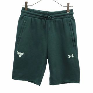 アンダーアーマー(UNDER ARMOUR)のアンダーアーマー ロゴワッペン スウェット ショートパンツ M グリーン UNDER ARMOUR 裏起毛 メンズ 【中古】  【230805】(ワークパンツ/カーゴパンツ)