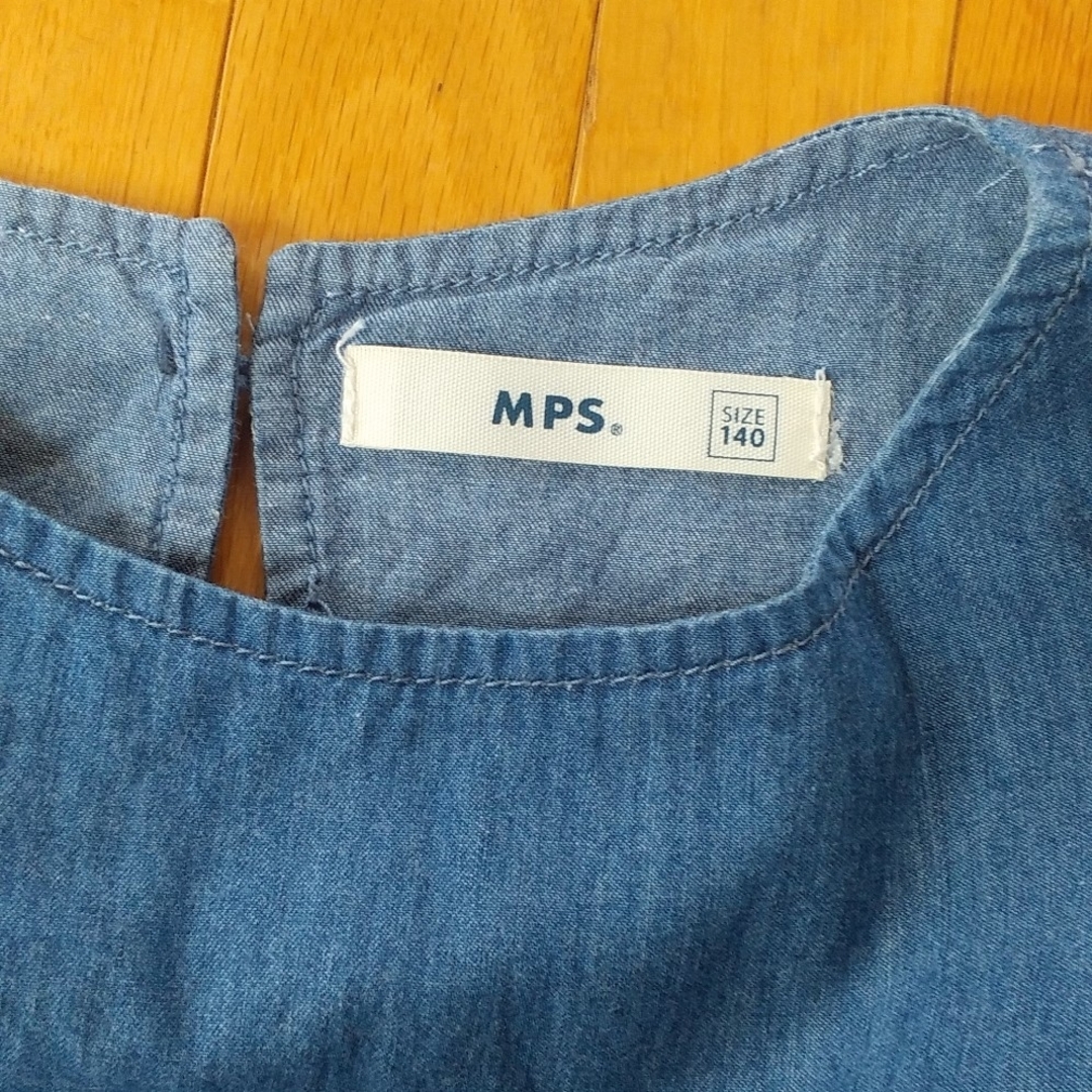 MPS(エムピーエス)のRight-on　MPS　デニム　チュニック　140cm キッズ/ベビー/マタニティのキッズ服女の子用(90cm~)(ブラウス)の商品写真