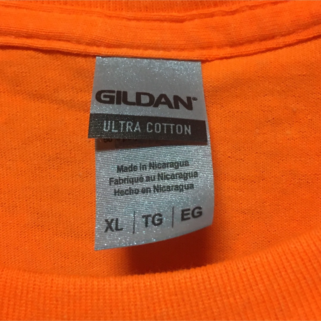 GILDAN(ギルタン)のGILDANギルダン☆半袖無地Tシャツ☆ポケット付き☆ネオンオレンジ☆蛍光☆XL メンズのトップス(Tシャツ/カットソー(半袖/袖なし))の商品写真