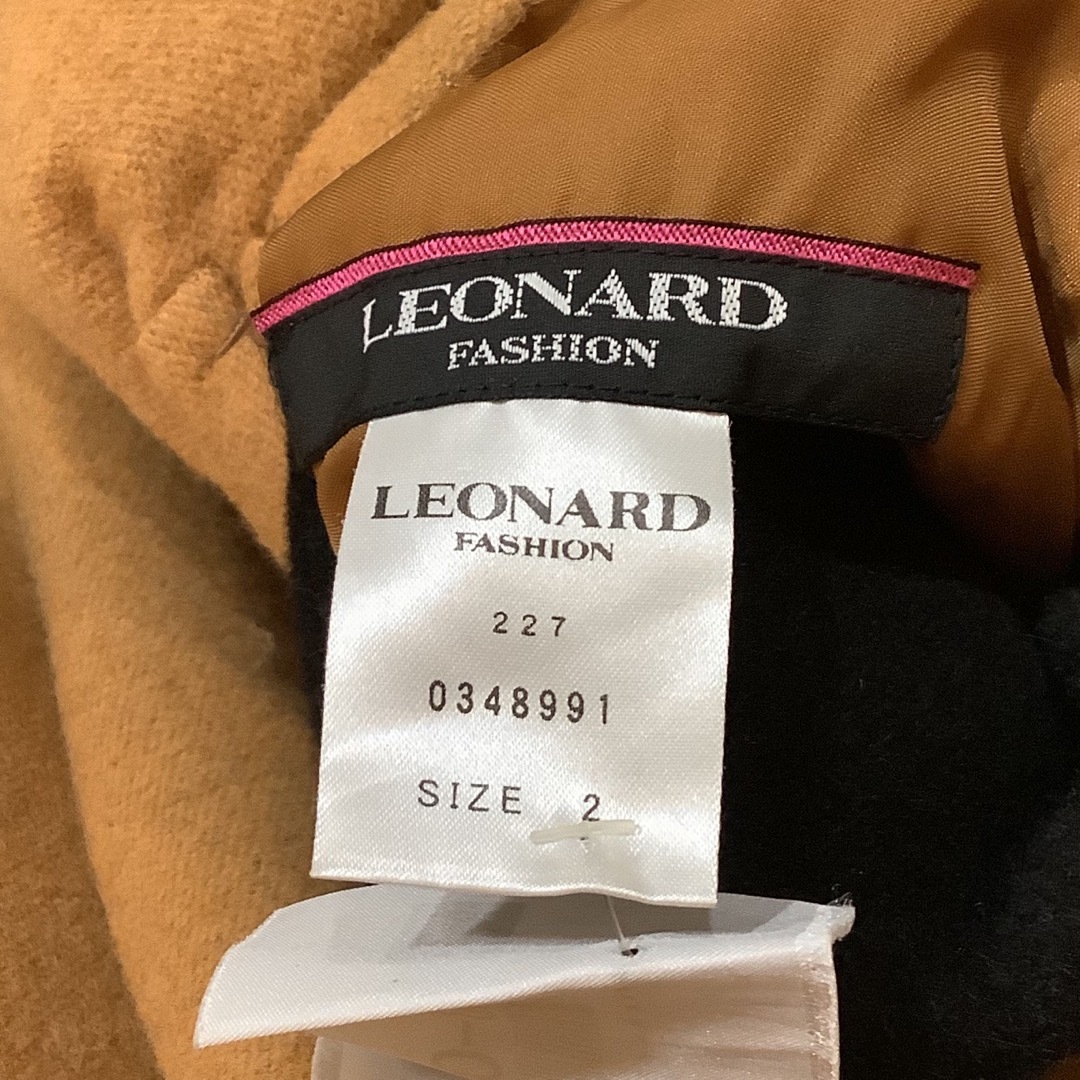 LEONARD(レオナール)のレオナール LEONARD リバーシブル ベルト ガウン コート ブラック 2 レディースのジャケット/アウター(ロングコート)の商品写真
