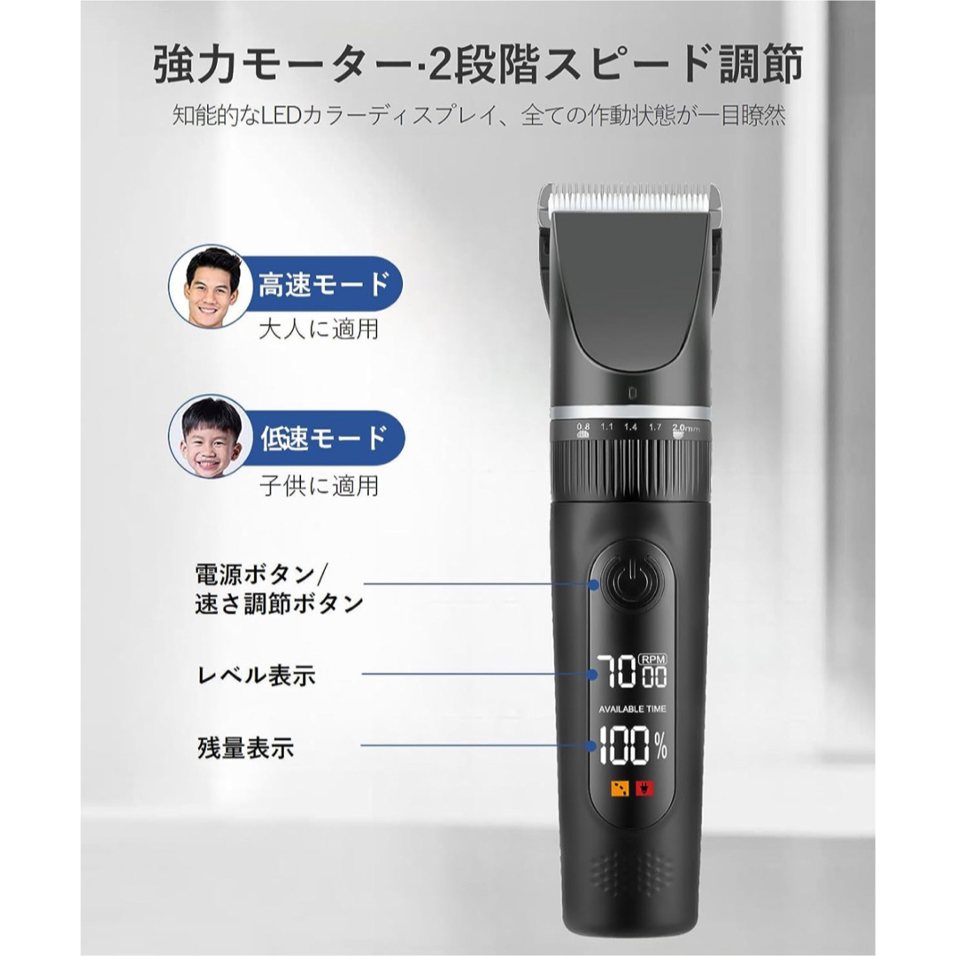 【2021A/W新作★送料無料】 4段階刈り高調整 3段階速度 強力モーター切れ味抜群 バリカン 健康 【2021A/W新作★送料無料】 4段階刈り高調整 3段階速度 強力モーター切れ味抜群 バリカン 健康