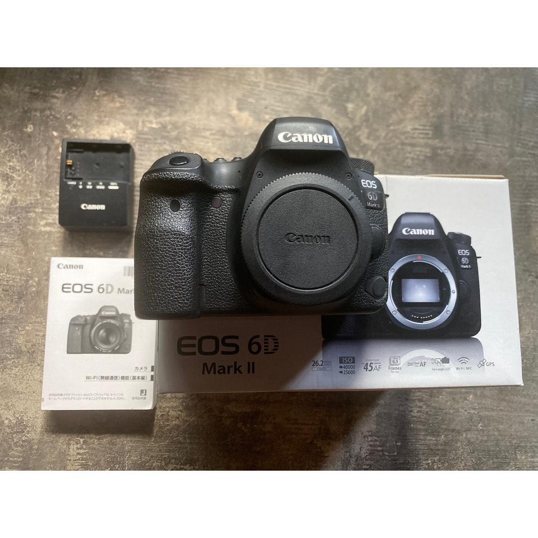 早い者勝ち】6D mark Ⅱ 本体+充電器+説明書+箱-