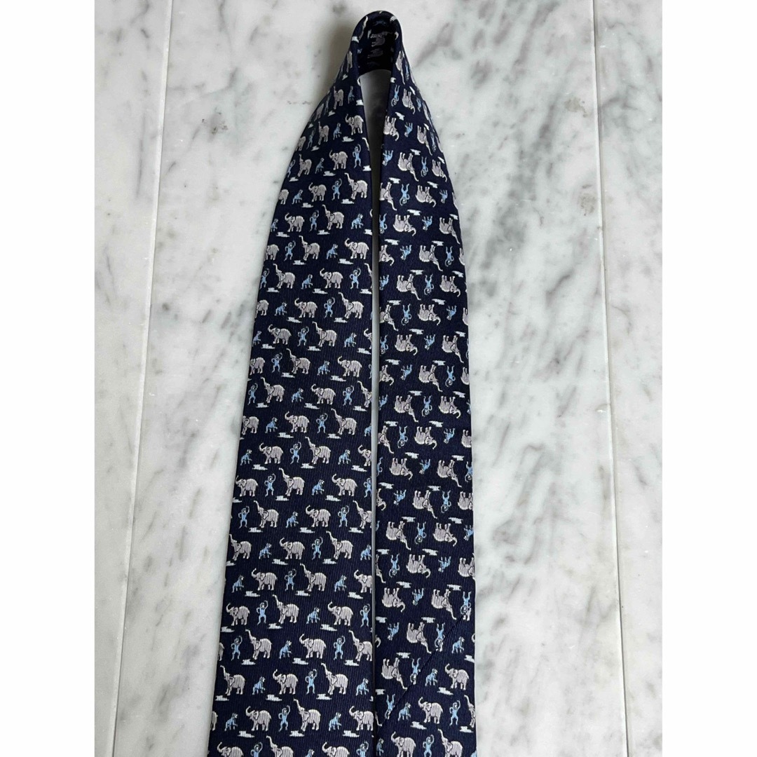 ✨️極美品✨️ HERMES エルメス ネイビー系 ゾウ サル 動物