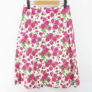 【エムズグレイシー】フレアスカート 北欧 花柄 デイジー 日本製 極美品