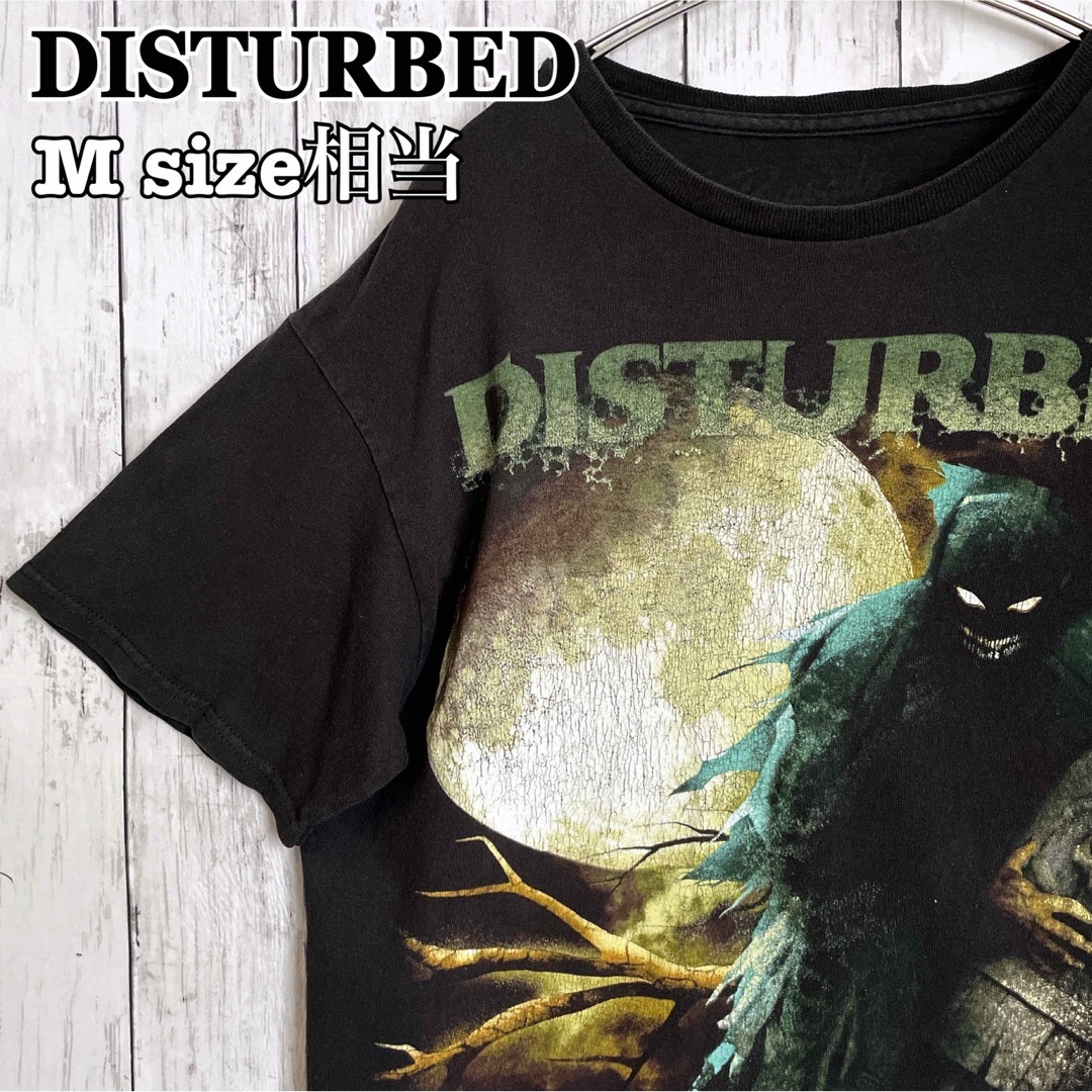 DISTURBED ディスターブド バンドTシャツ ツアーT 両面プリント 黒