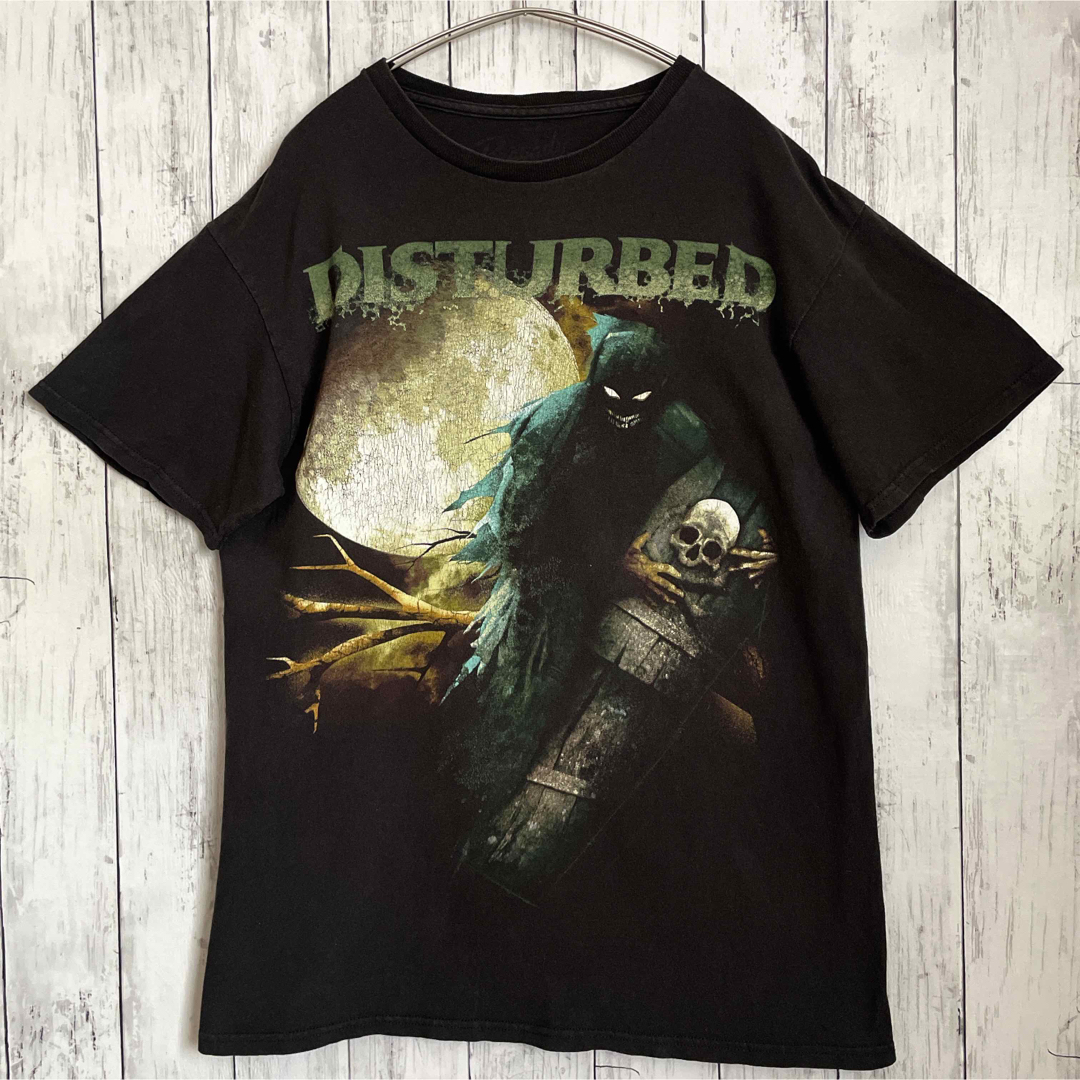 DISTURBED ディスターブド バンドTシャツ ツアーT 両面プリント 黒