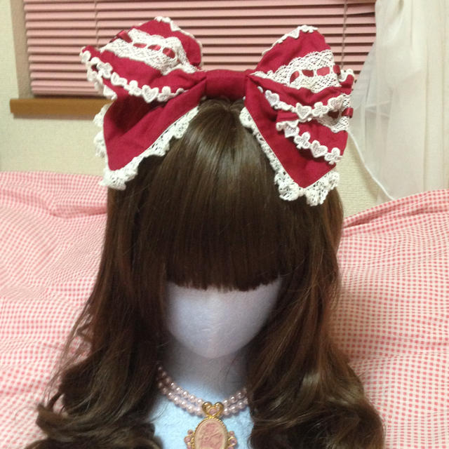 BABY,THE STARS SHINE BRIGHT(ベイビーザスターズシャインブライト)のBABY リボンカチューシャ レッド レディースのヘアアクセサリー(カチューシャ)の商品写真