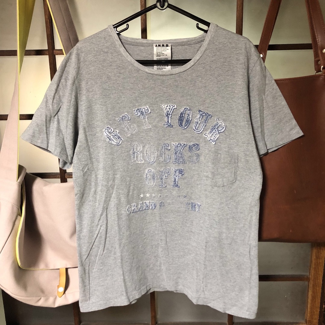 JUNRED(ジュンレッド)の【美品】J.N.R.D ジュンレッド 掠れフロッキープリントポケットTシャツ S メンズのトップス(Tシャツ/カットソー(半袖/袖なし))の商品写真