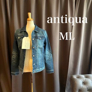 アンティカ(antiqua)のA18-5 新品 antiqua デニムジャケット ML ストレッチ 20(Gジャン/デニムジャケット)