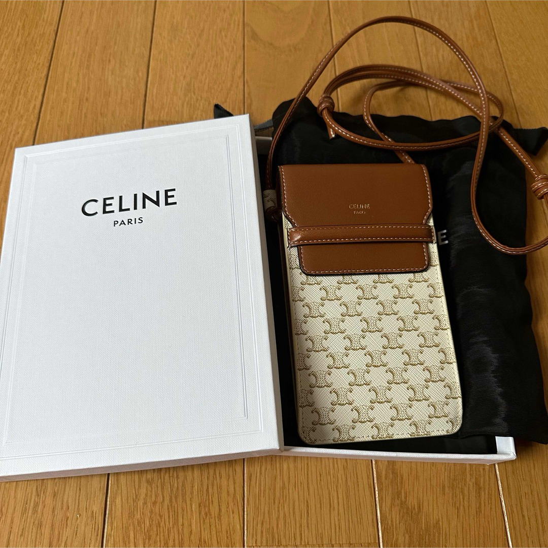 celine - セリーヌ スマホショルダー モバイルポーチ フォンケースの ...