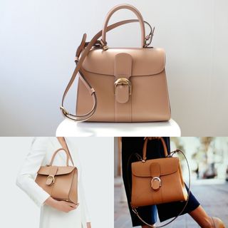 デルヴォー(DELVAUX)の美品 Delvaux デルヴォー ブリヨン MM レザー ショルダーバッグ(ショルダーバッグ)