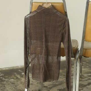 トゥデイフル(TODAYFUL)のsheer check tops シアーチェックトップス(カットソー(長袖/七分))