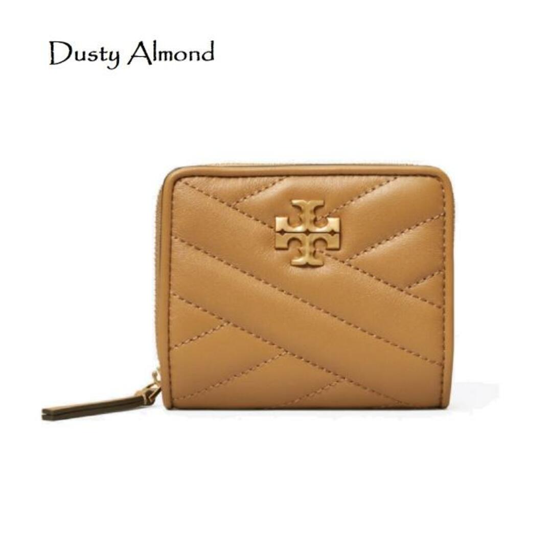 東京オリンピック ToryBurch(トリーバーチ) 90344 KIRA CHEVRON BI-FOLD WALLET ミニ財布 Dusty  Almond