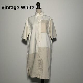 トムウッド(TOM WOOD)のTOMWOOD(トムウッド) 22152064 Patched Dress Vintage White Vintage White(ロングワンピース/マキシワンピース)