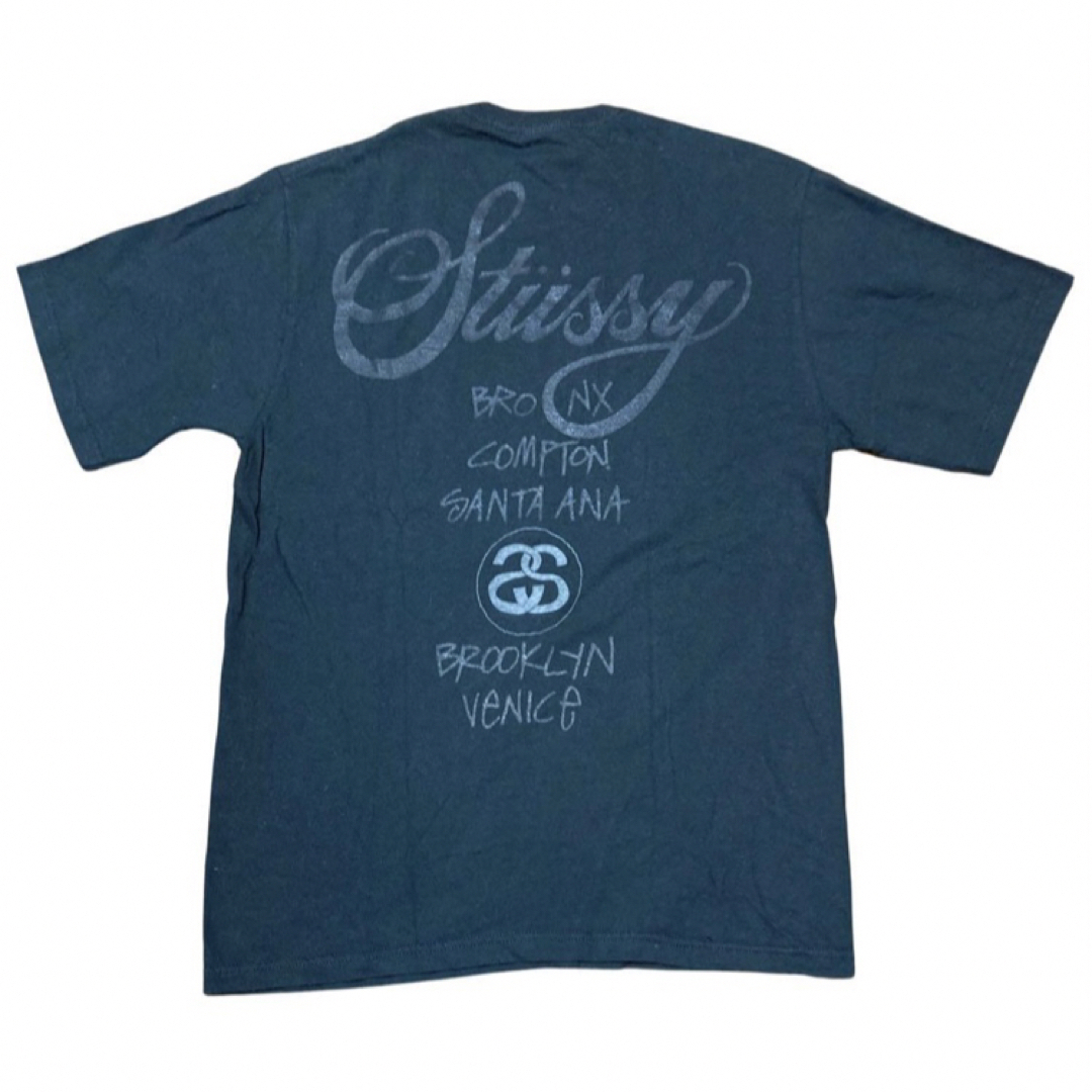 STUSSY Tシャツ 半袖 ブラック ワールドツアー Sサイズ