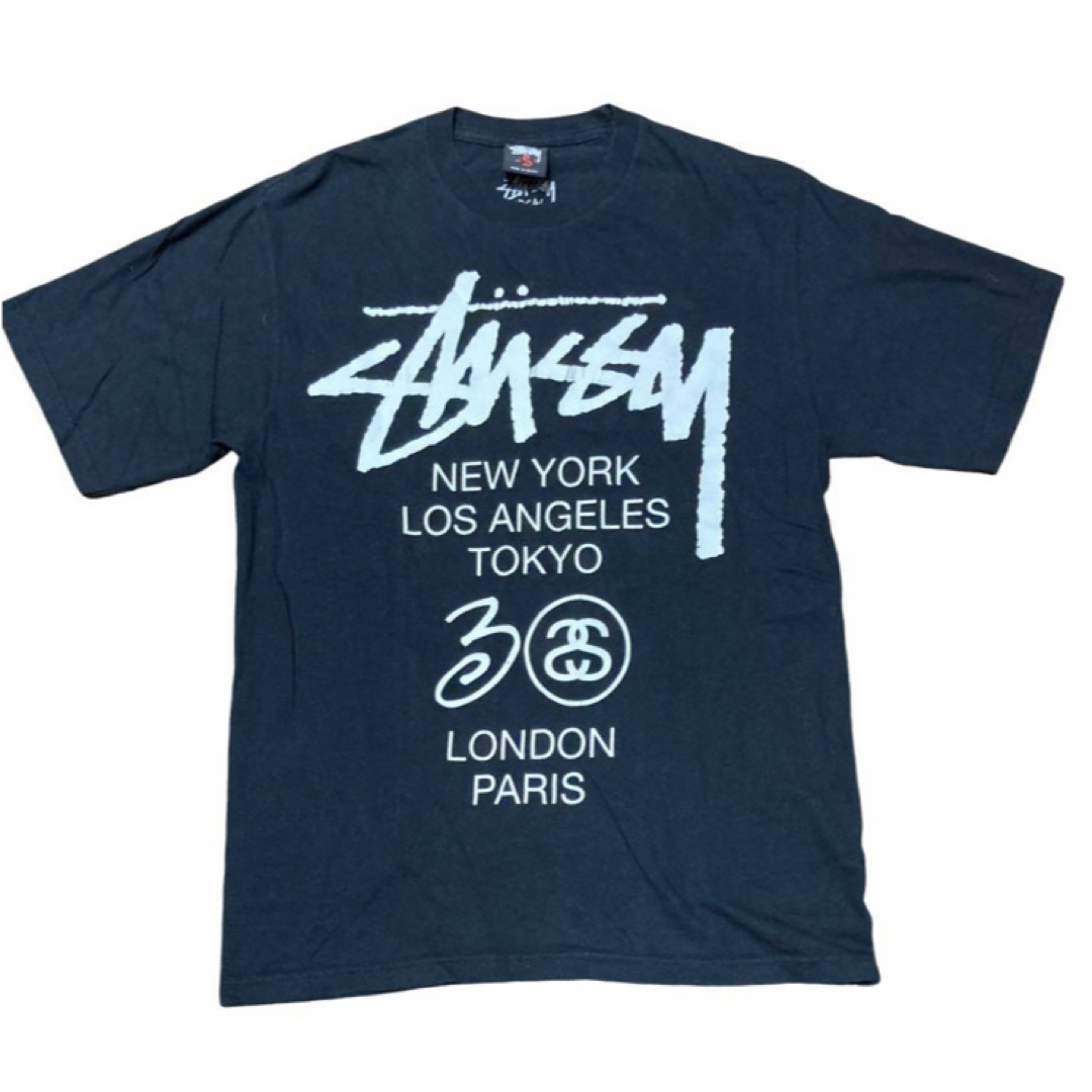 【新品】stussy Tシャツ　サイズS ブラック ワールドツアー