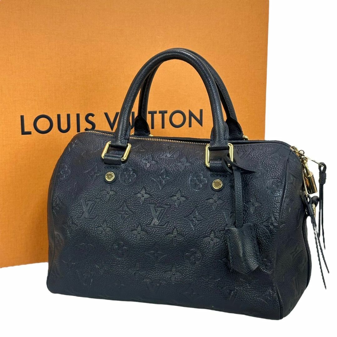 LOUIS VUITTON ルイヴィトン アンプラント メタルフラワー スピーディ バンドリエール25 2WAY ハンドバッグ M43740 ネイビー by