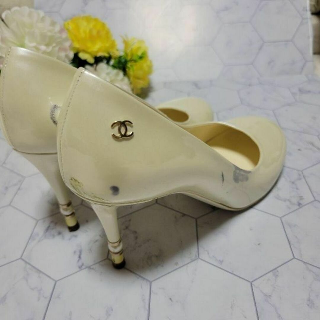 CHANEL - CHANEL ココマーク ゴールド ロゴ 艶感 パール エナメル