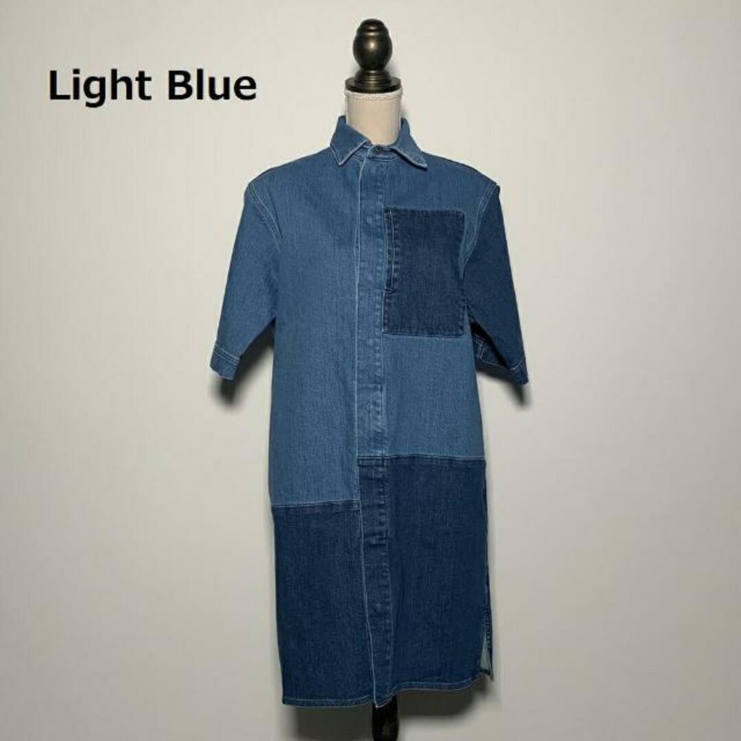 TOMWOOD(トムウッド) 22152222 Patched Dress Light Blue Light Blue