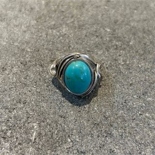 VINTAGE ヴィンテージシルバー925 ターコイズリング/ジュエリーの通販