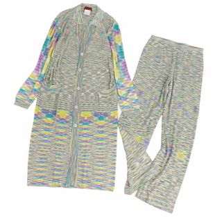 ミッソーニ MISSONI セットアップ ニット カーディガン ロングスリーブ ロングパンツ 総柄 レディース 42(M相当) マルチカラー(スーツ)