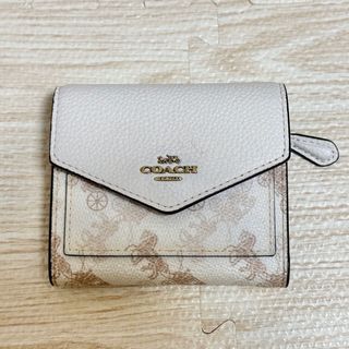 コーチ(COACH)のCOACH コーチ 三つ折り 財布 ホース&キャリッジ ホワイト(財布)